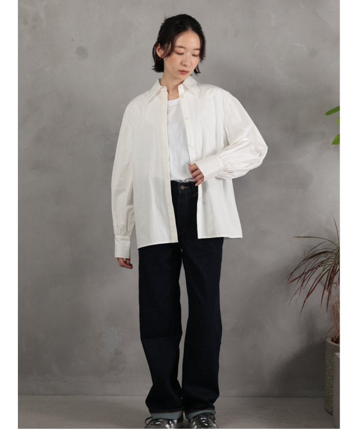 ドロー DRAW volume sleeve blouse （サックス） サックス