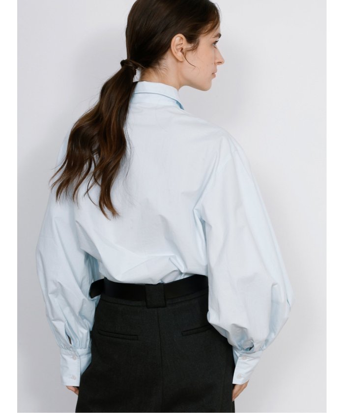 ドロー DRAW volume sleeve blouse （サックス） サックス