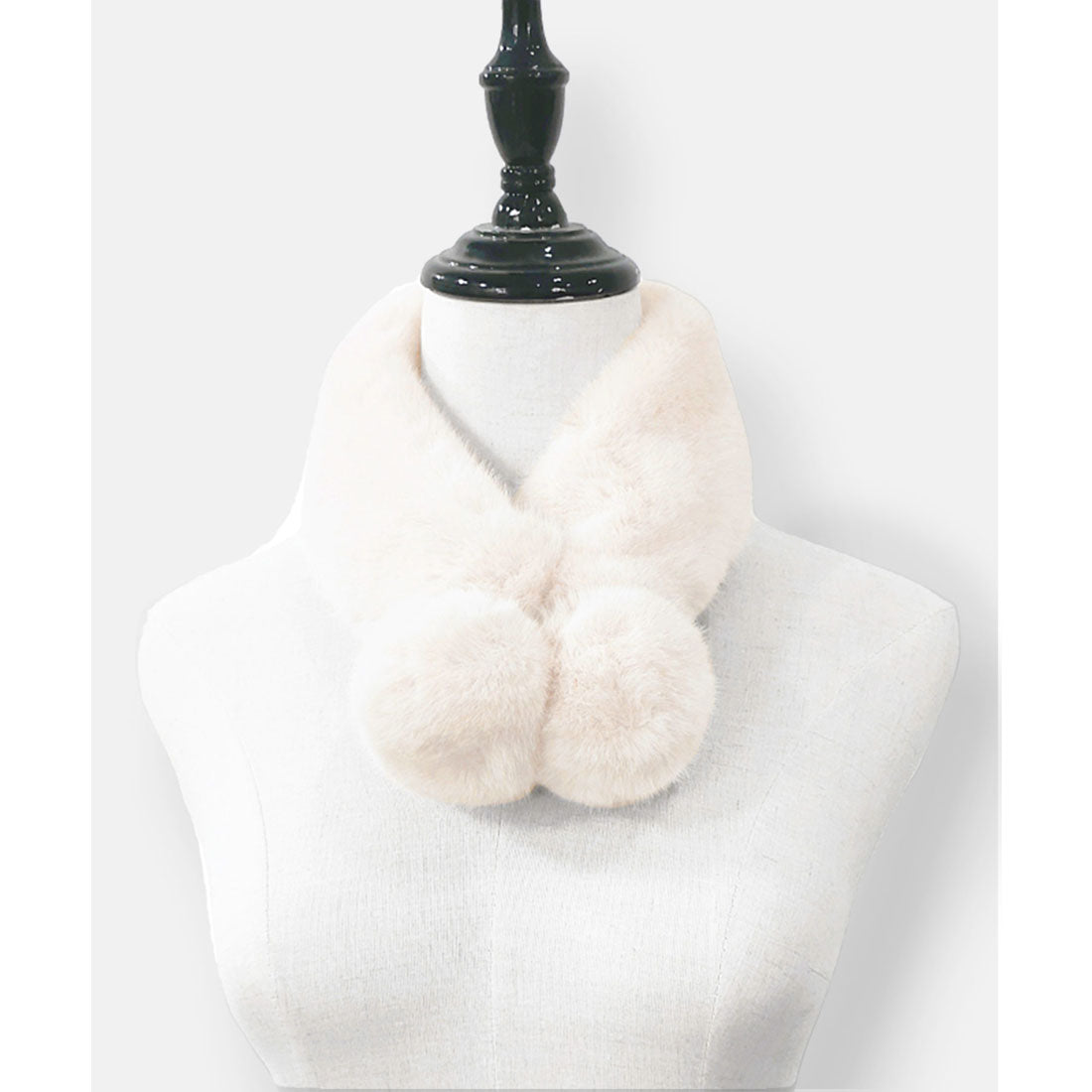 DRESS+ Eco-fur pom-pom tippet [Wedding] [Party]