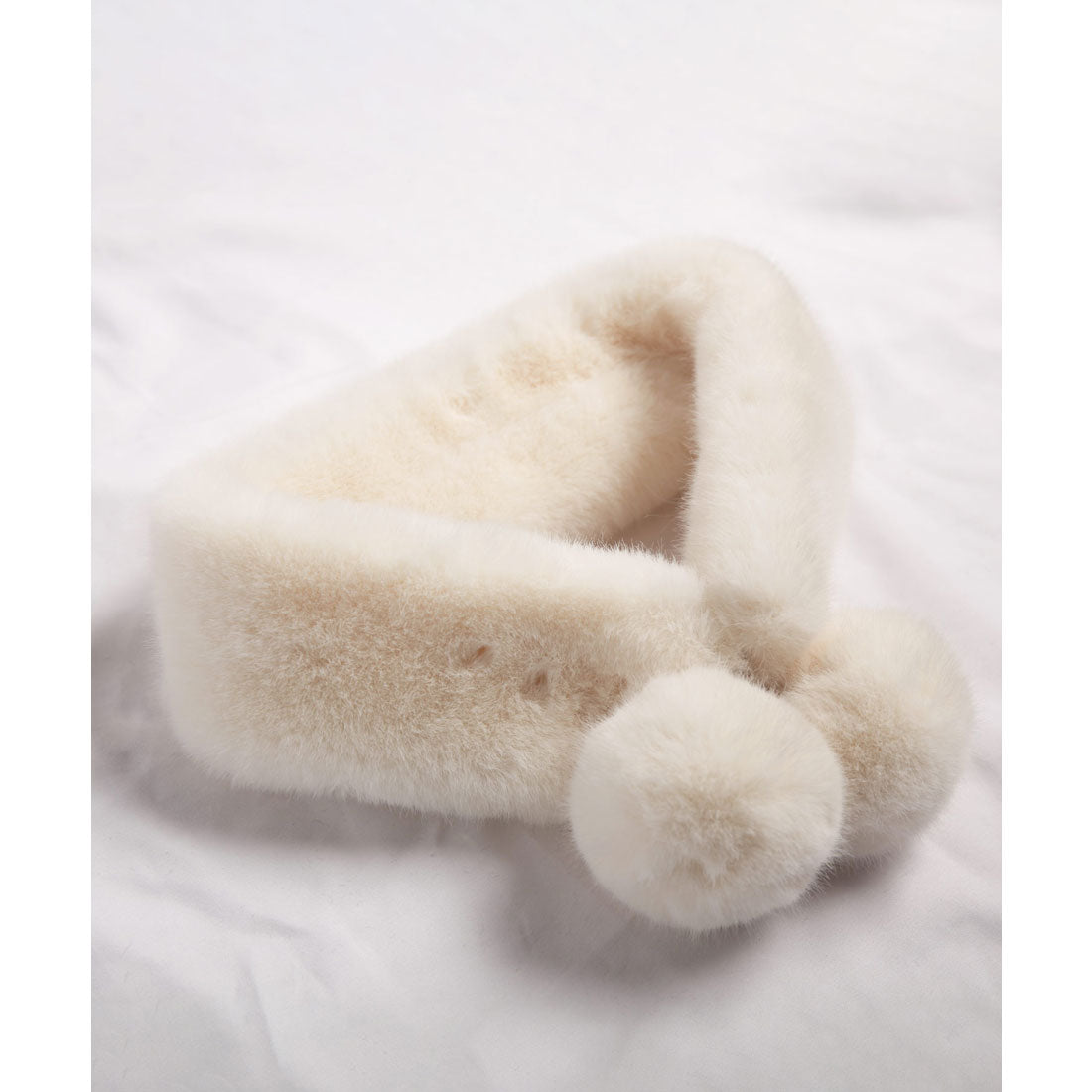 DRESS+ Eco-fur pom-pom tippet [Wedding] [Party]