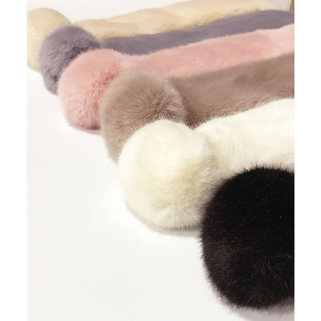 DRESS+ Eco-fur pom-pom tippet [Wedding] [Party]