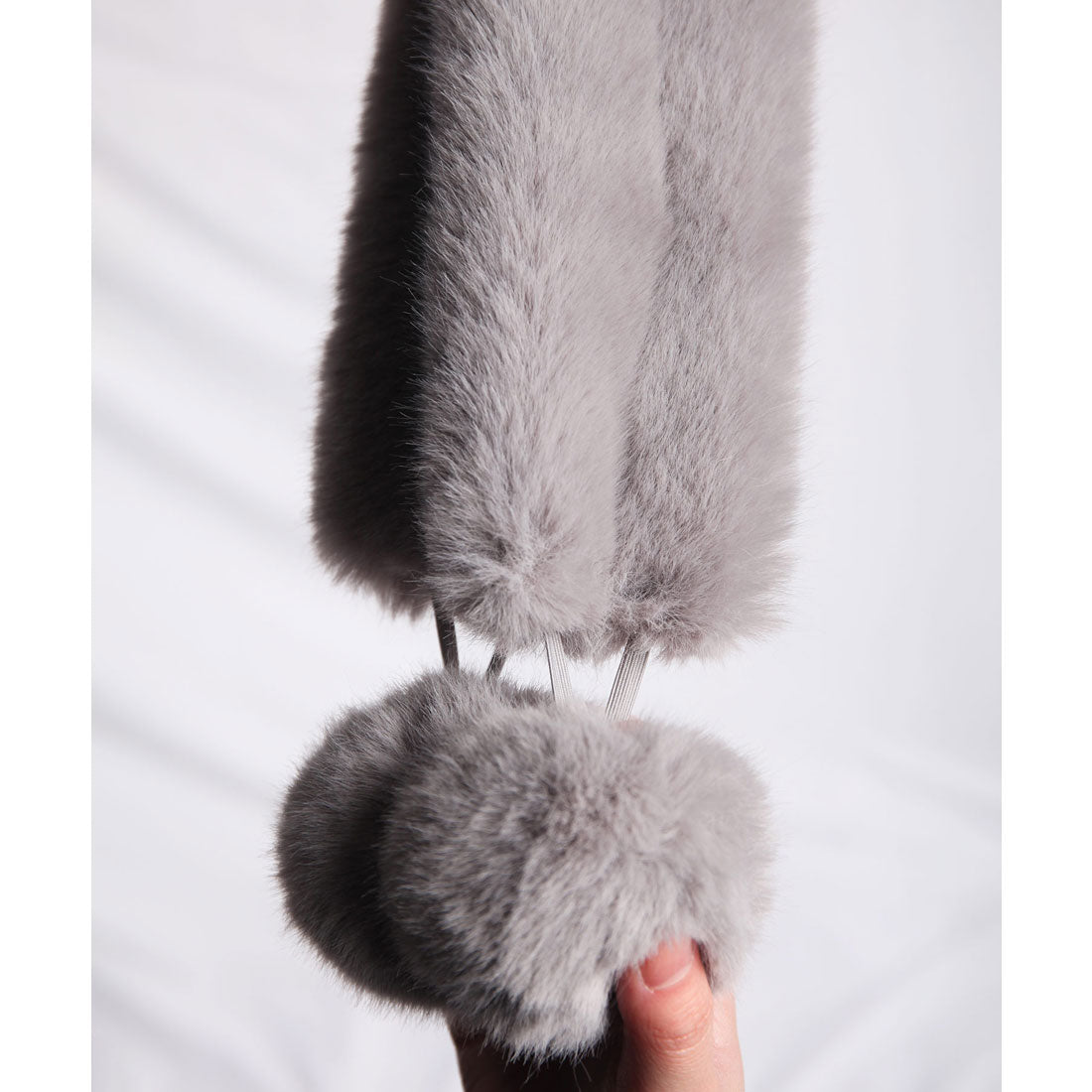 DRESS+ Eco-fur pom-pom tippet [Wedding] [Party]