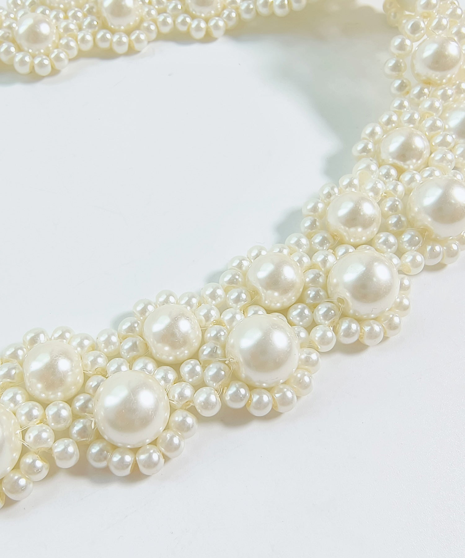 ドレスプラス DRESS+ パールネックレス チョーカー型 ボリュームアクセ 結婚式 （ホワイト） ホワイト