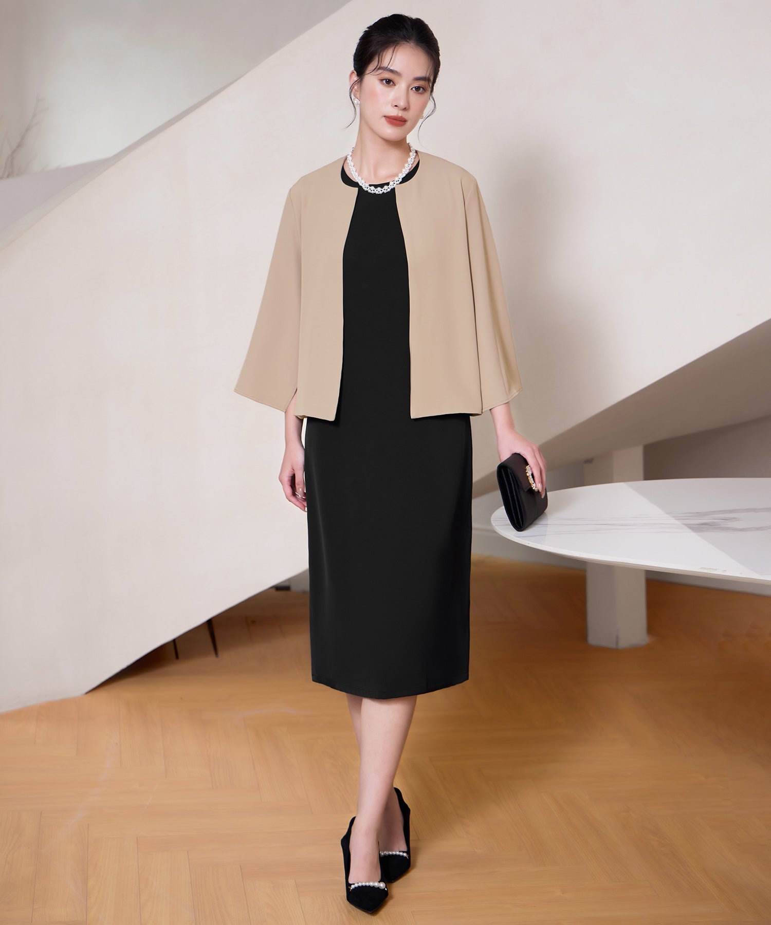 ドレスプラス DRESS+ 高見えジャケットで差がつくセットアップ （モカ） モカ