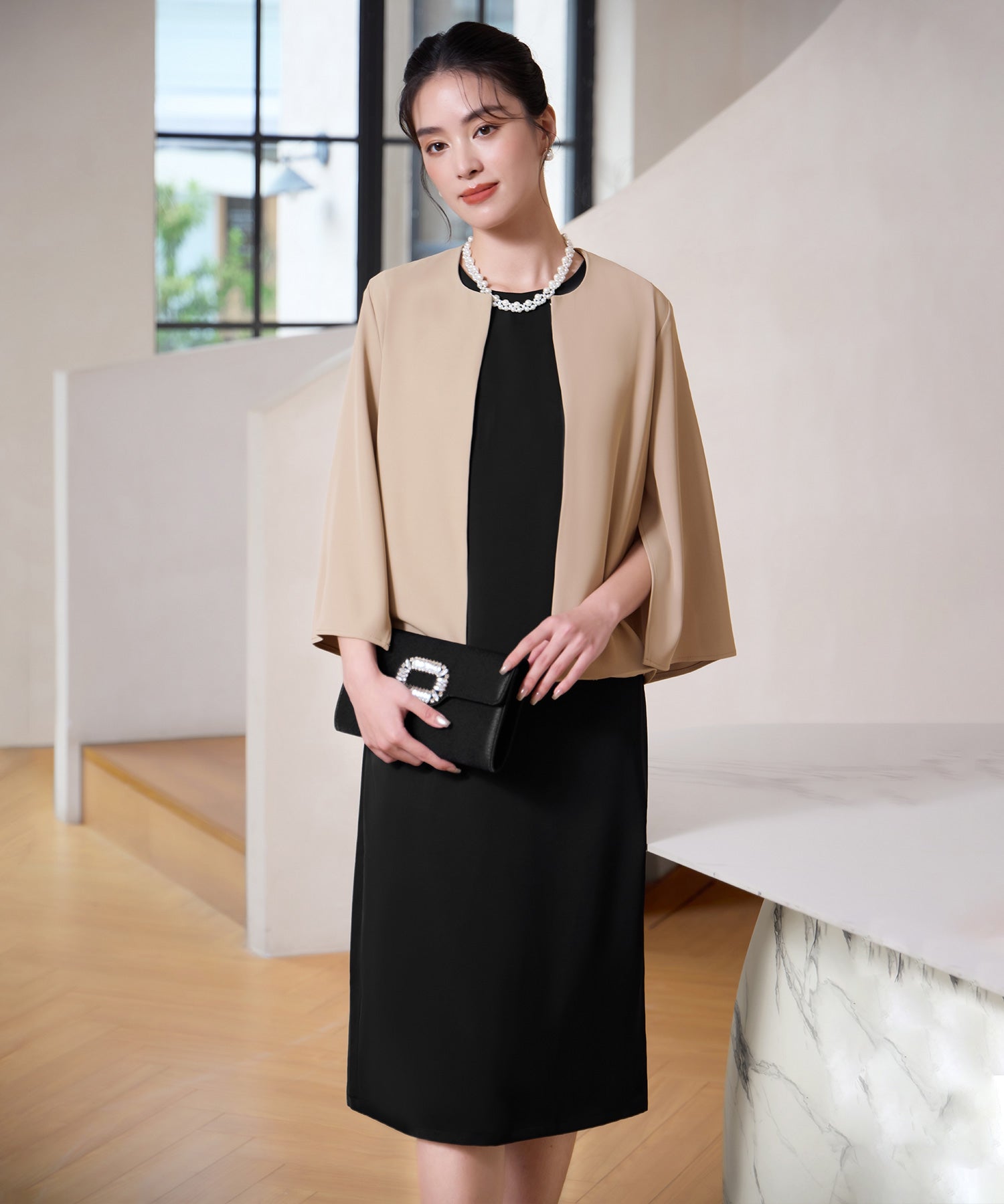 ドレスプラス DRESS+ 高見えジャケットで差がつくセットアップ （モカ） モカ