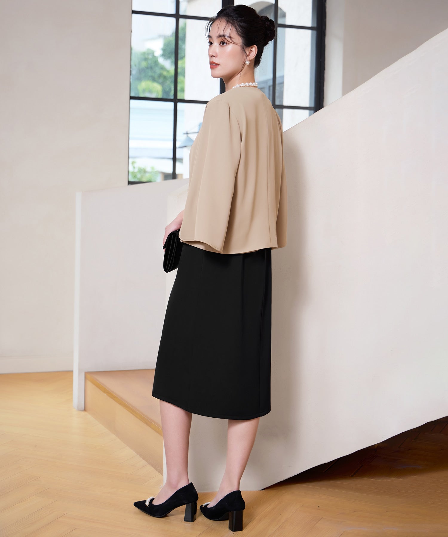 ドレスプラス DRESS+ 高見えジャケットで差がつくセットアップ （モカ） モカ