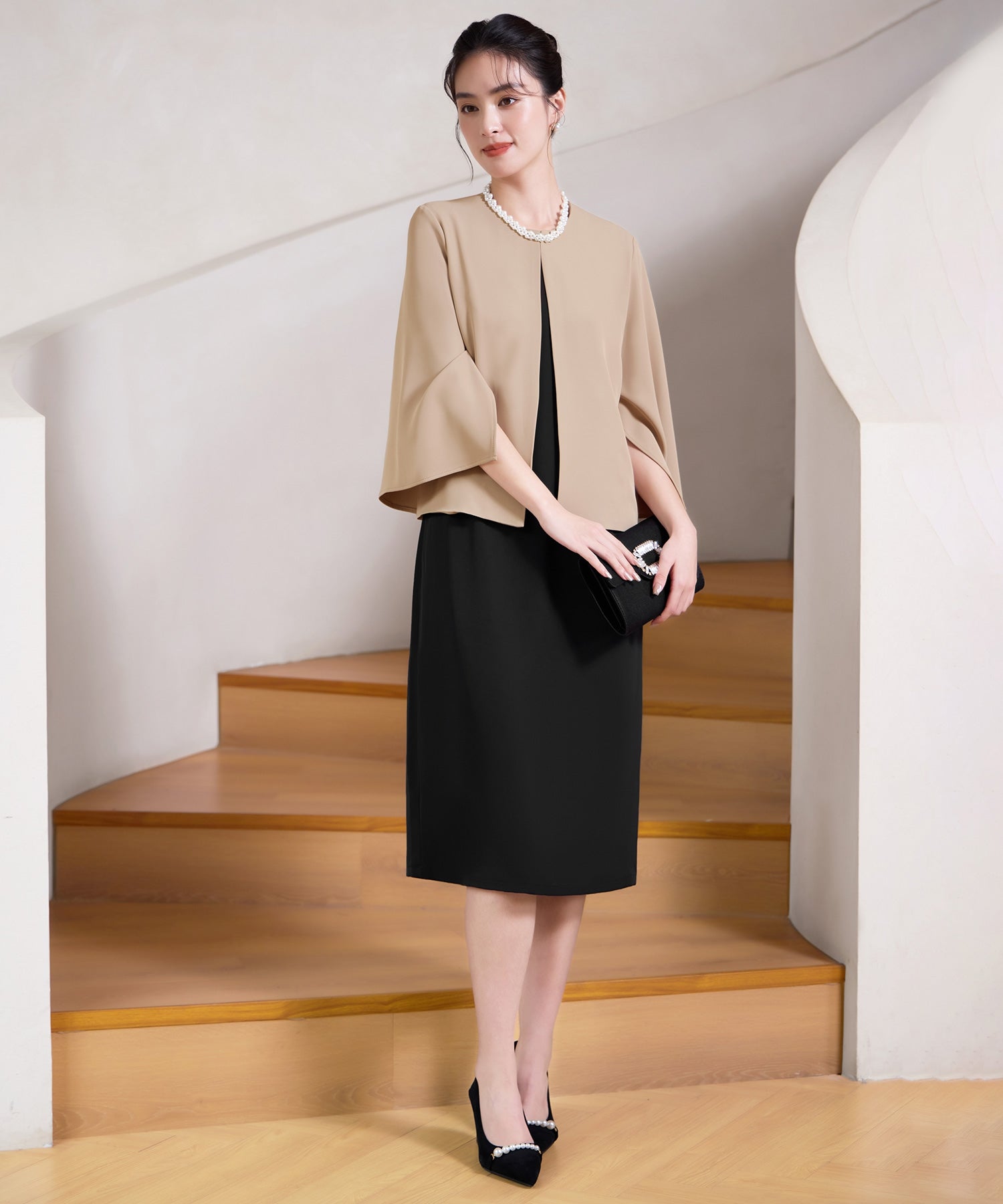 ドレスプラス DRESS+ 高見えジャケットで差がつくセットアップ （モカ） モカ
