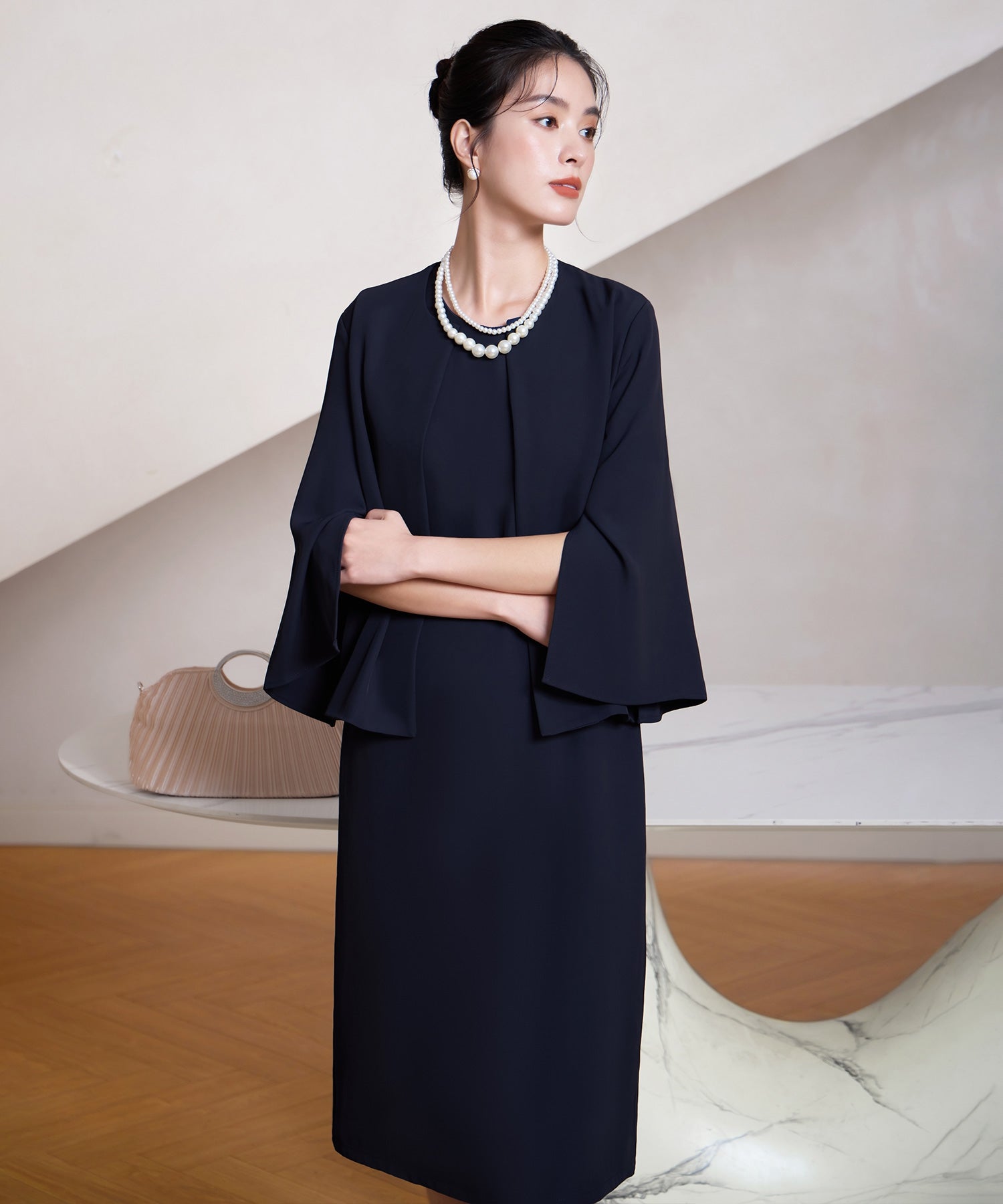ドレスプラス DRESS+ 高見えジャケットで差がつくセットアップ （ネイビー） ネイビー