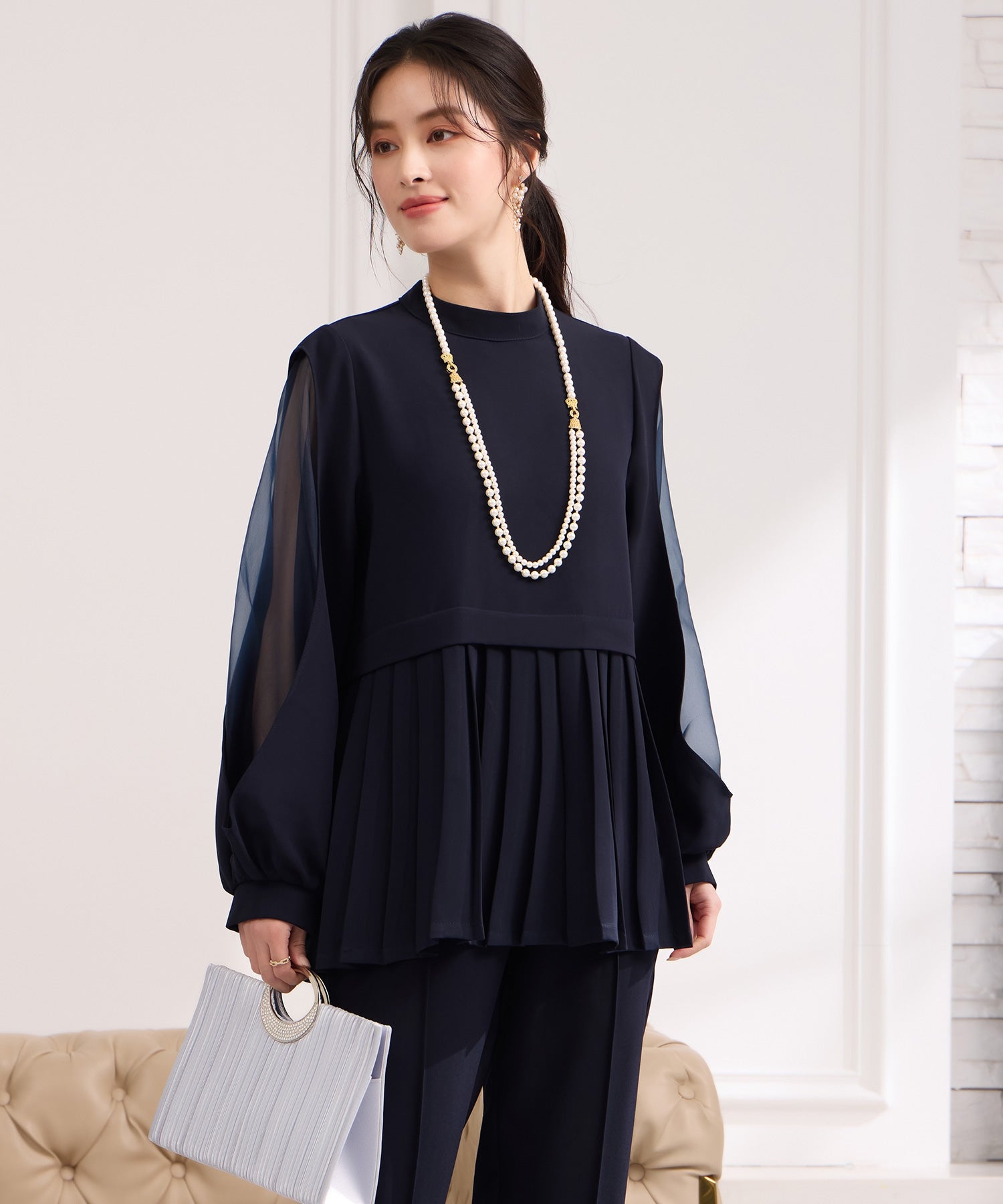 ドレスプラス DRESS+ 3点組み合わせ自由 パールネック （ゴールド） ゴールド