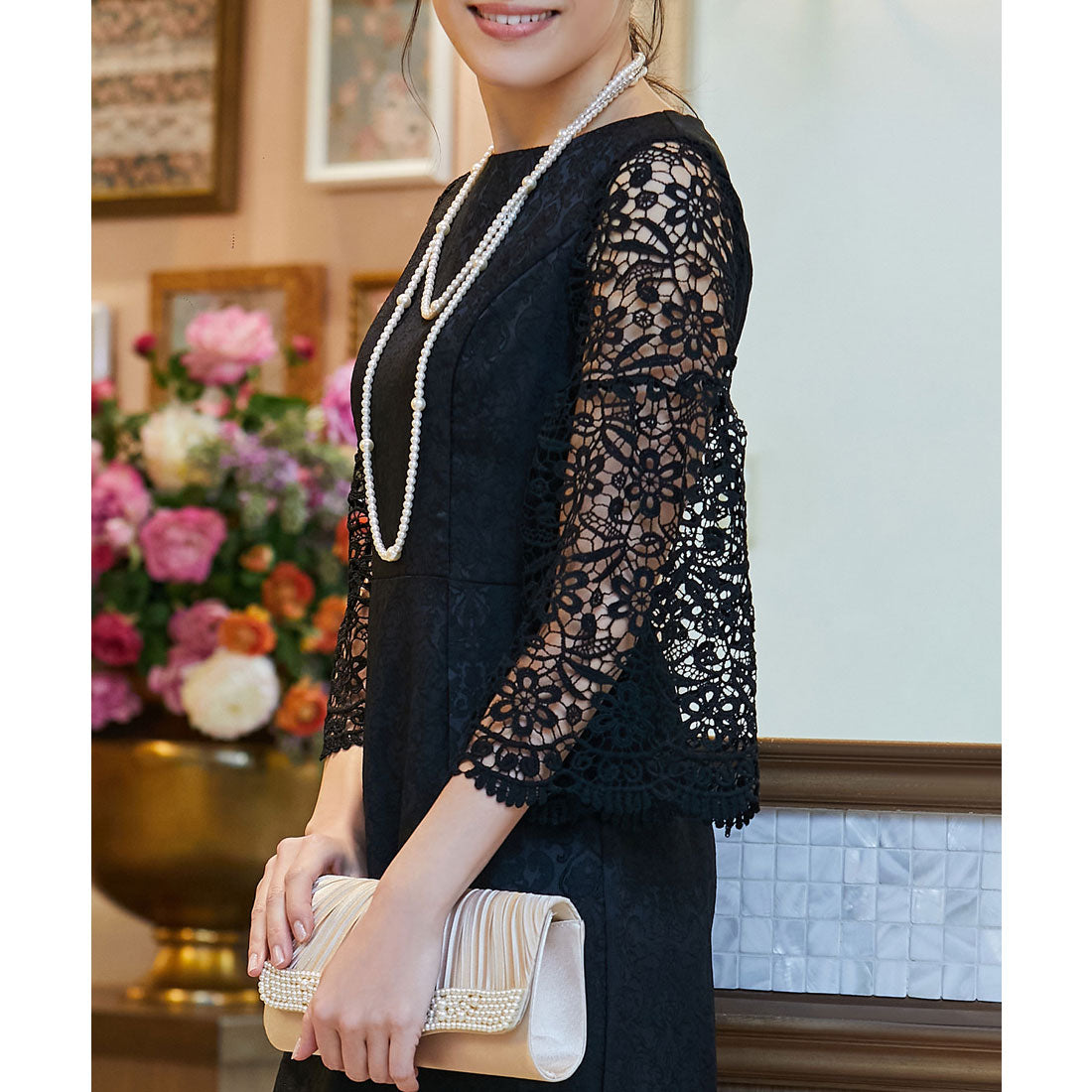 DRESS+ Long Fake Pearl Necklace [Wedding] [Ceremony] [Party]