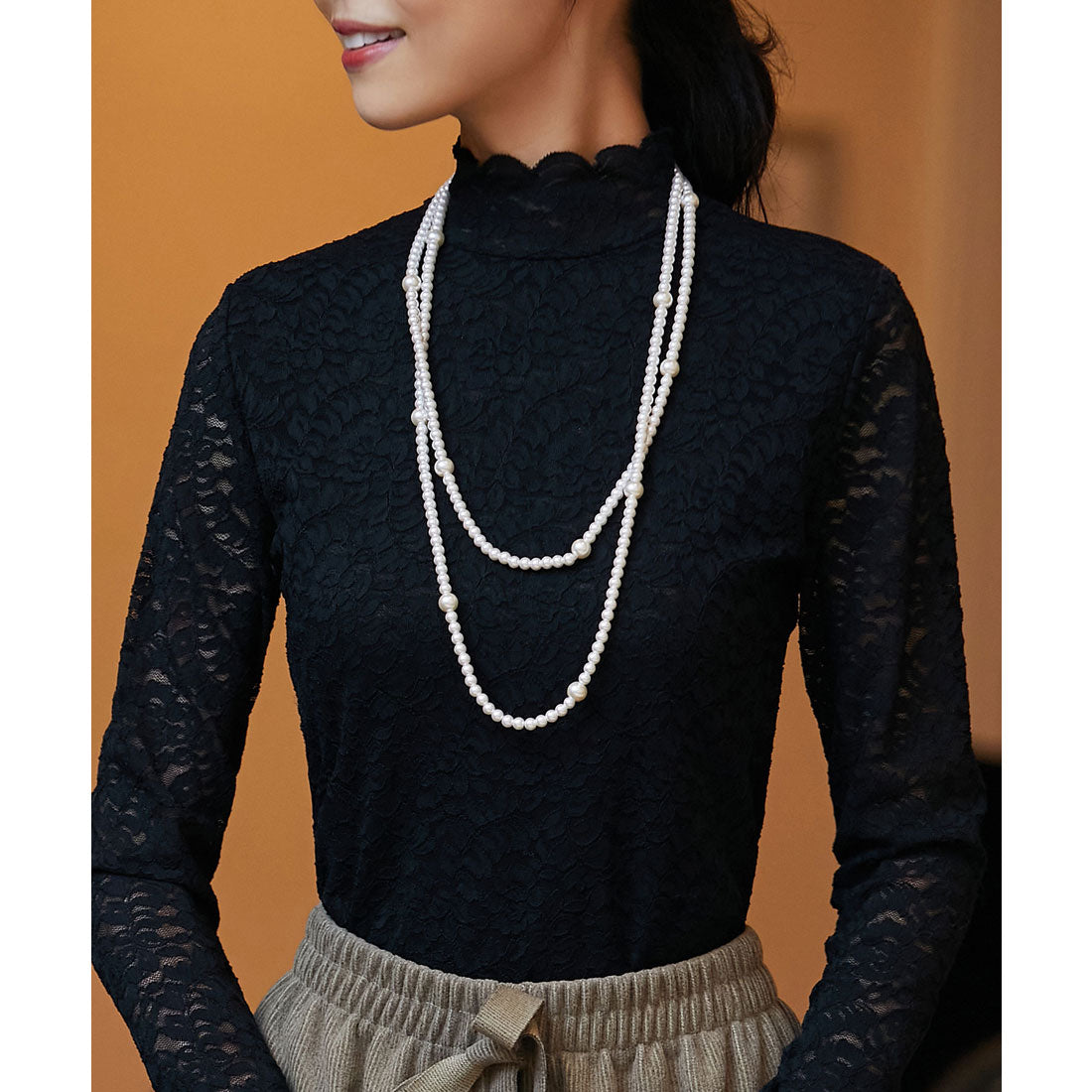 DRESS+ Long Fake Pearl Necklace [Wedding] [Ceremony] [Party]