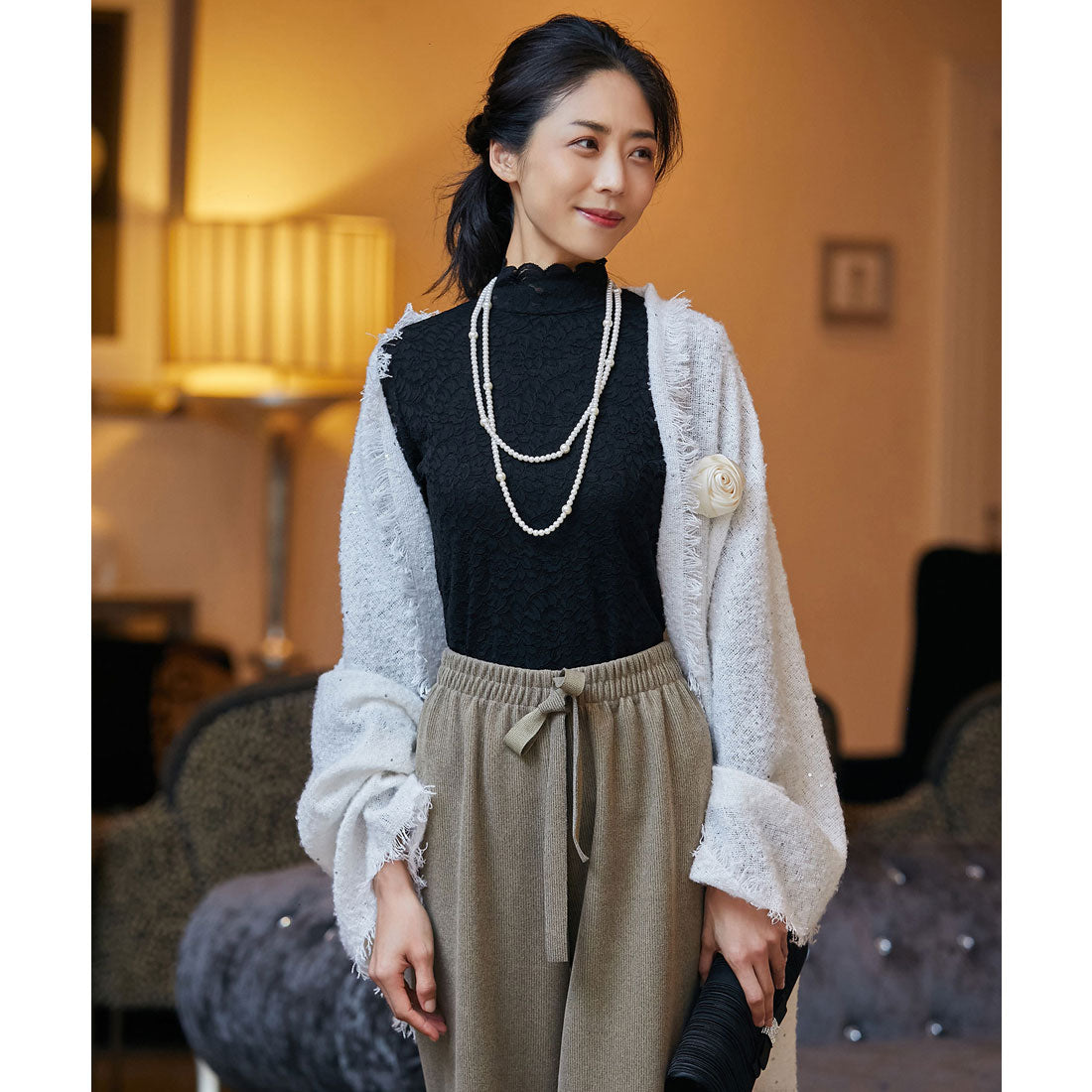 DRESS+ Long Fake Pearl Necklace [Wedding] [Ceremony] [Party]