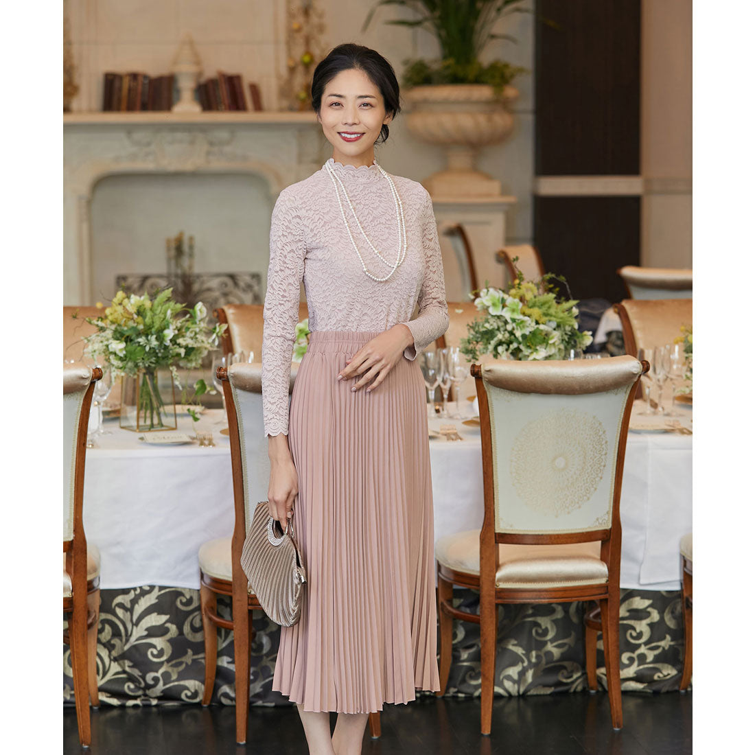 DRESS+ Long Fake Pearl Necklace [Wedding] [Ceremony] [Party]