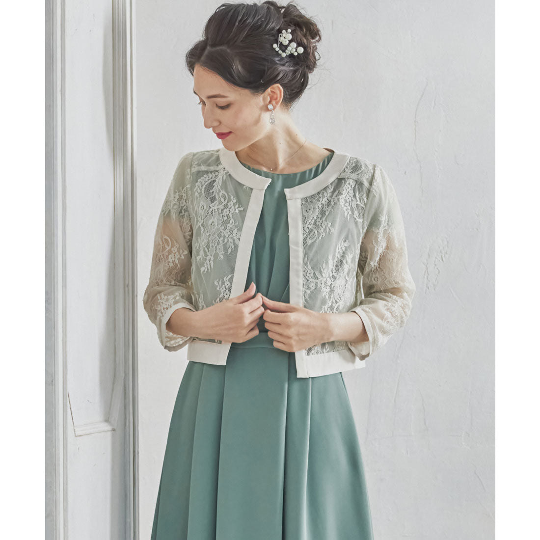 ドレスプラス DRESS+ ボレロ パーティーボレロ ショートジャケット パーティードレス 結婚式