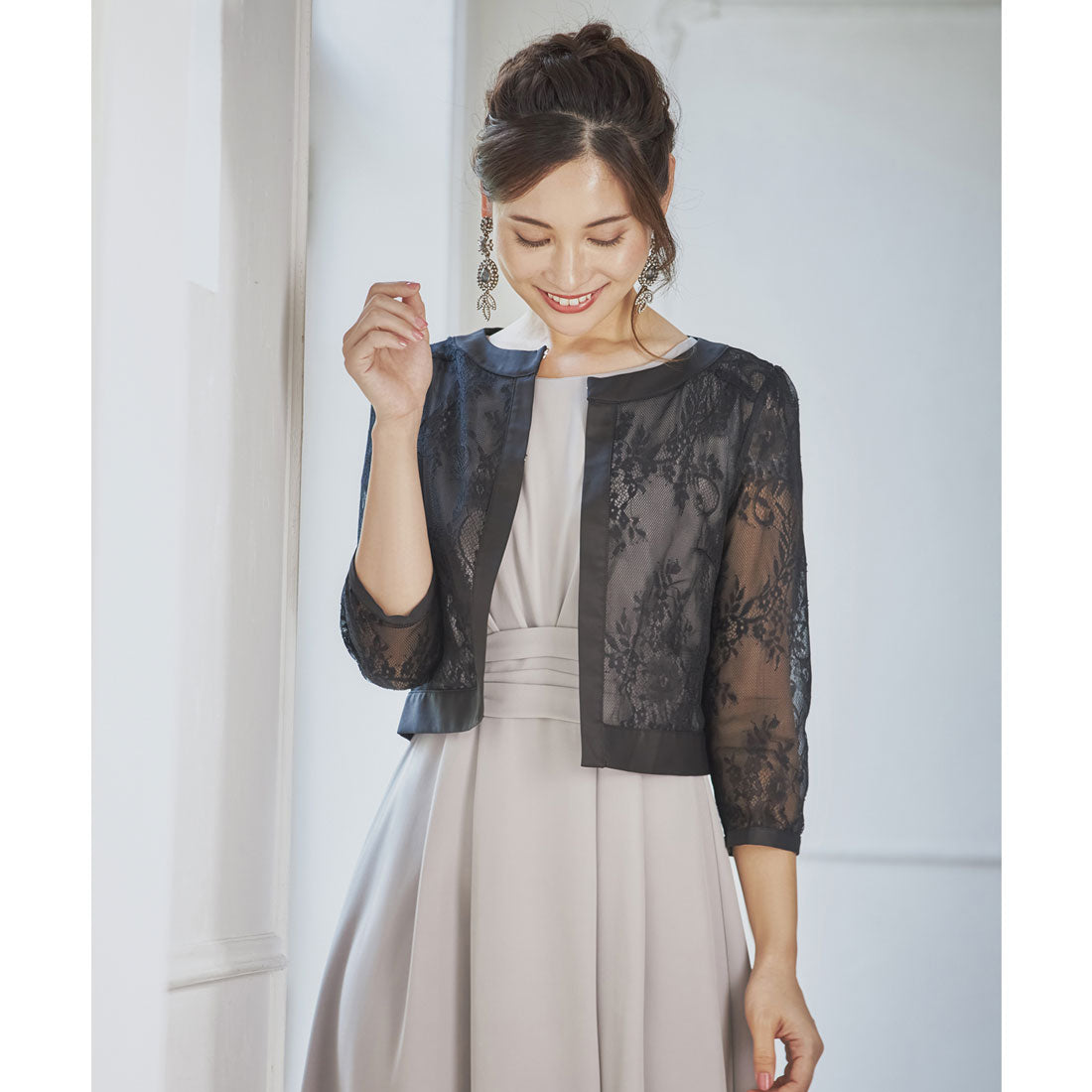ドレスプラス DRESS+ ボレロ パーティーボレロ ショートジャケット パーティードレス 結婚式