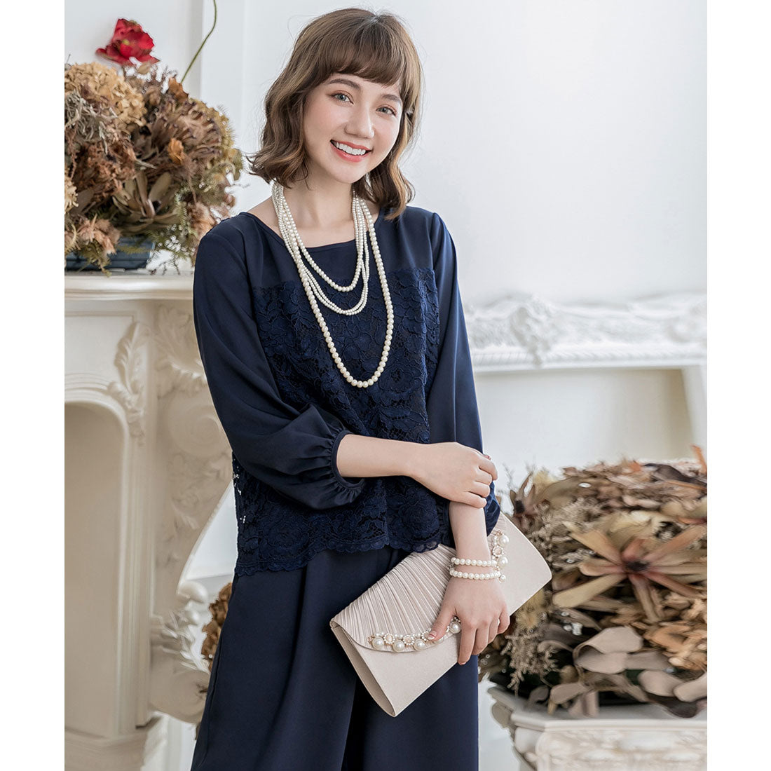 ドレスプラス DRESS+ パールネックレス ネックレス レディース ロング