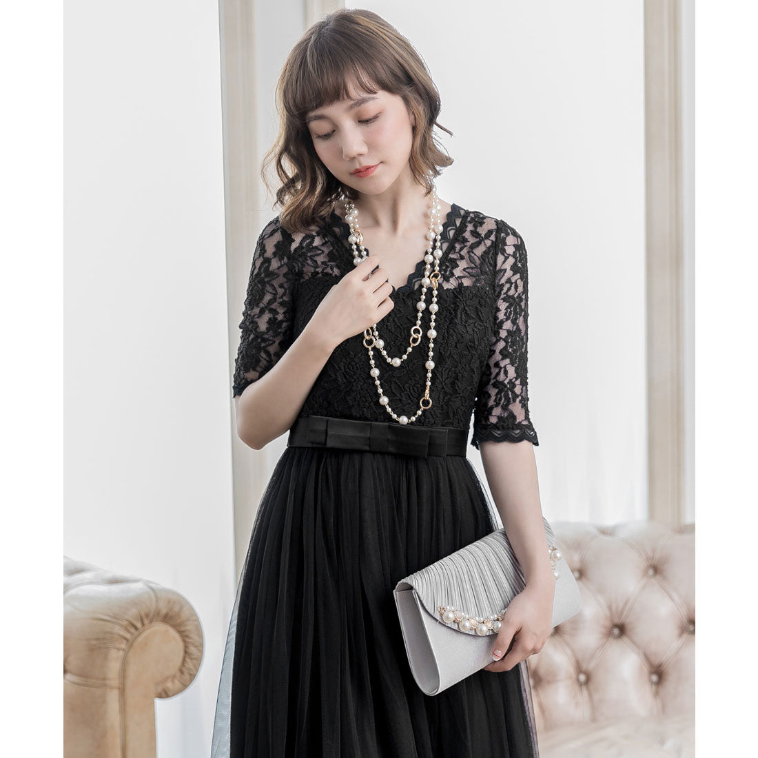 ドレスプラス DRESS+ パールネックレス ネックレス レディース ロング