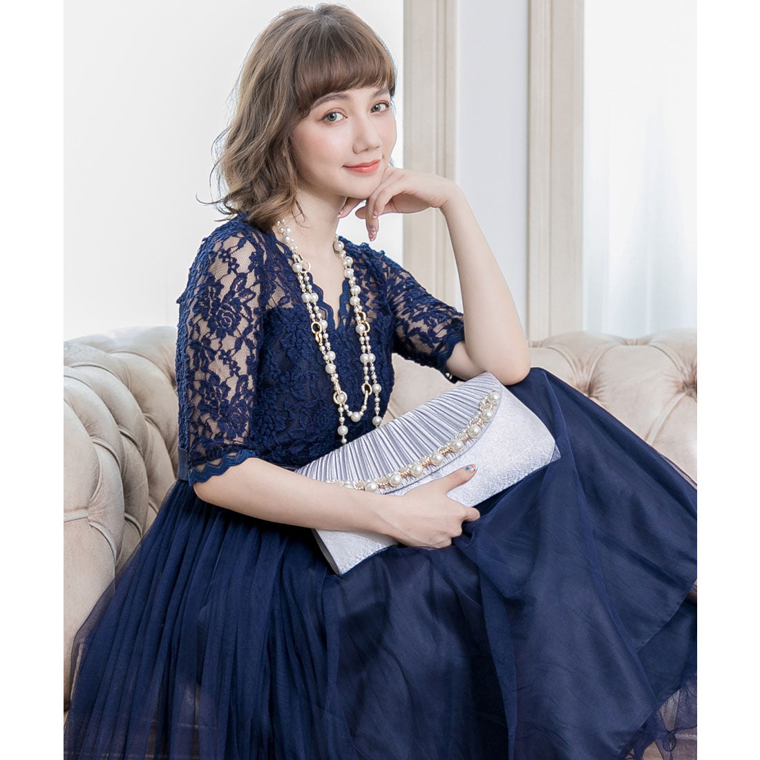 ドレスプラス DRESS+ パールネックレス ネックレス レディース ロング