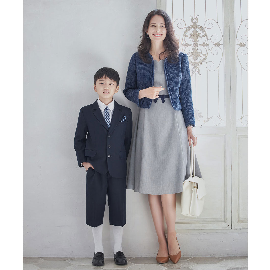 DRESS+ Formal Women's Formal Dress Jacket 2-Piece Set Setup for School Entrance Ceremony Graduation Ceremony Wedding
