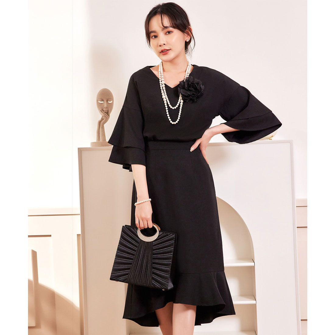 ドレスプラス DRESS+ フォーマル セットアップ フレアスカート 2way
