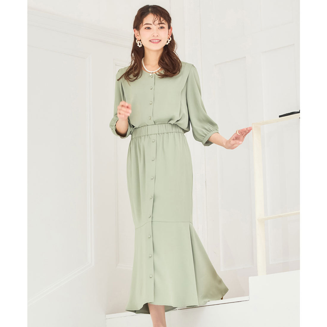 DRESS+ Set up for work Women's blouse A-line skirt Spring/Summer