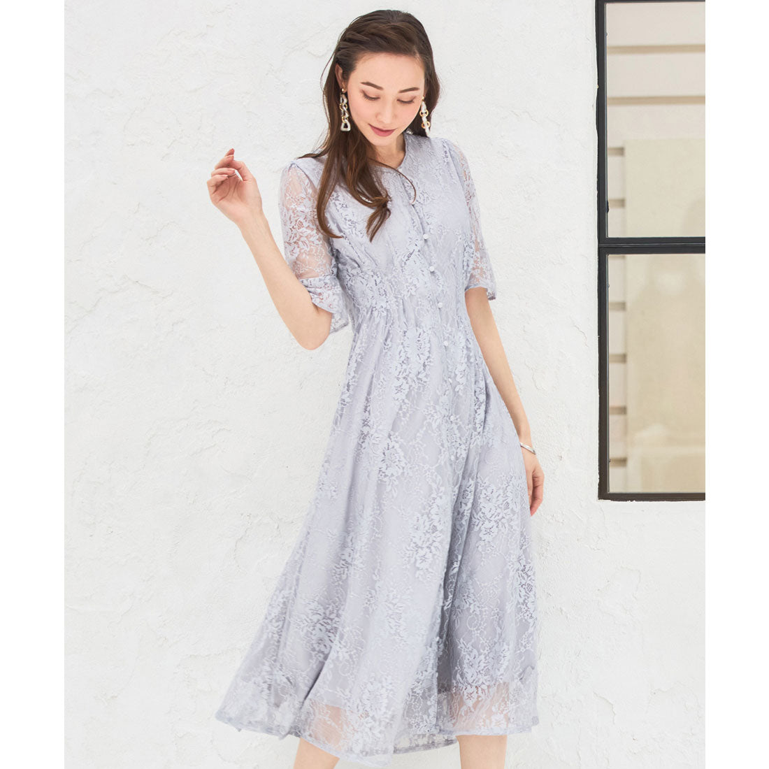 DRESS+ Dress One-piece Long Gown Lace Wedding Party Dress
