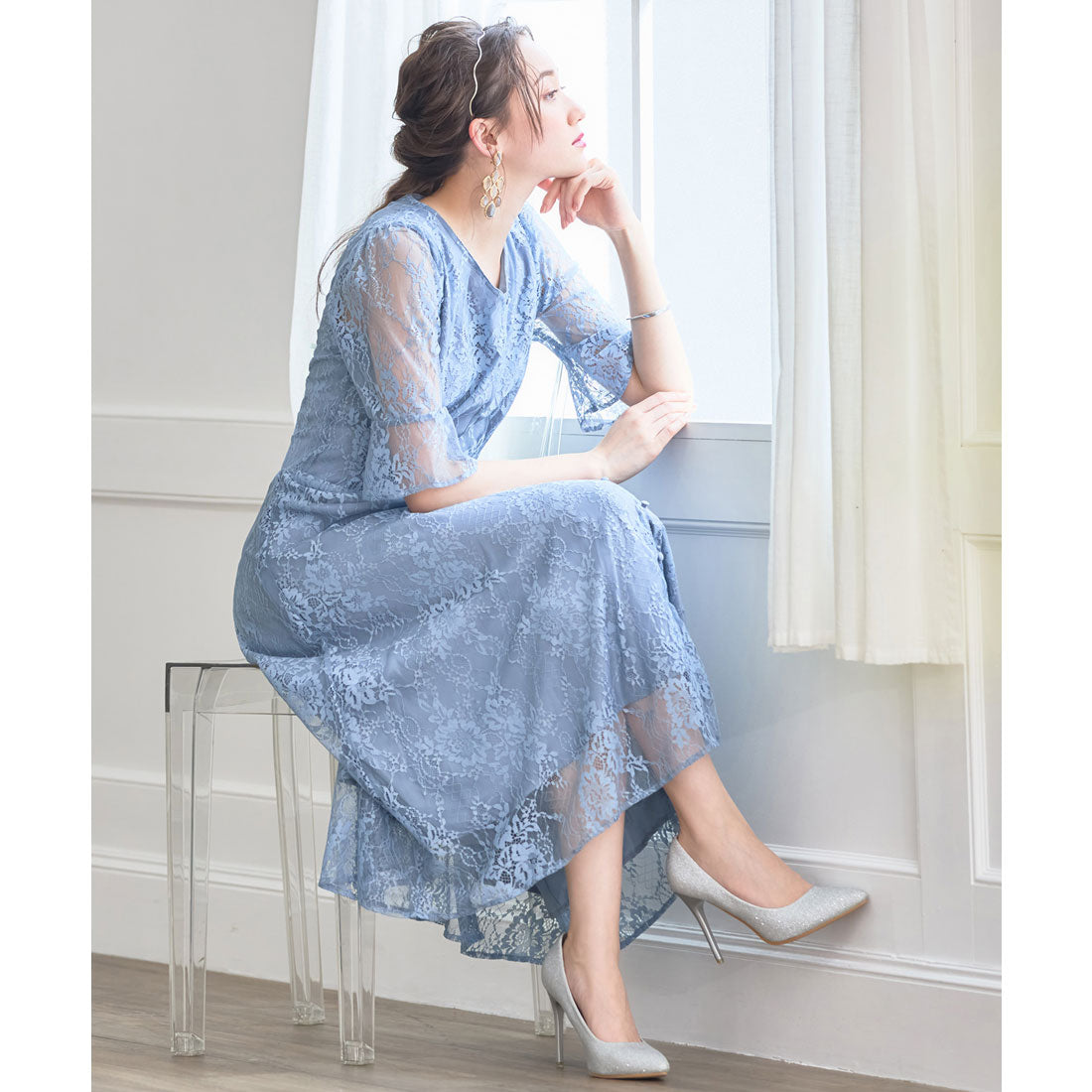 DRESS+ Dress One-piece Long Gown Lace Wedding Party Dress