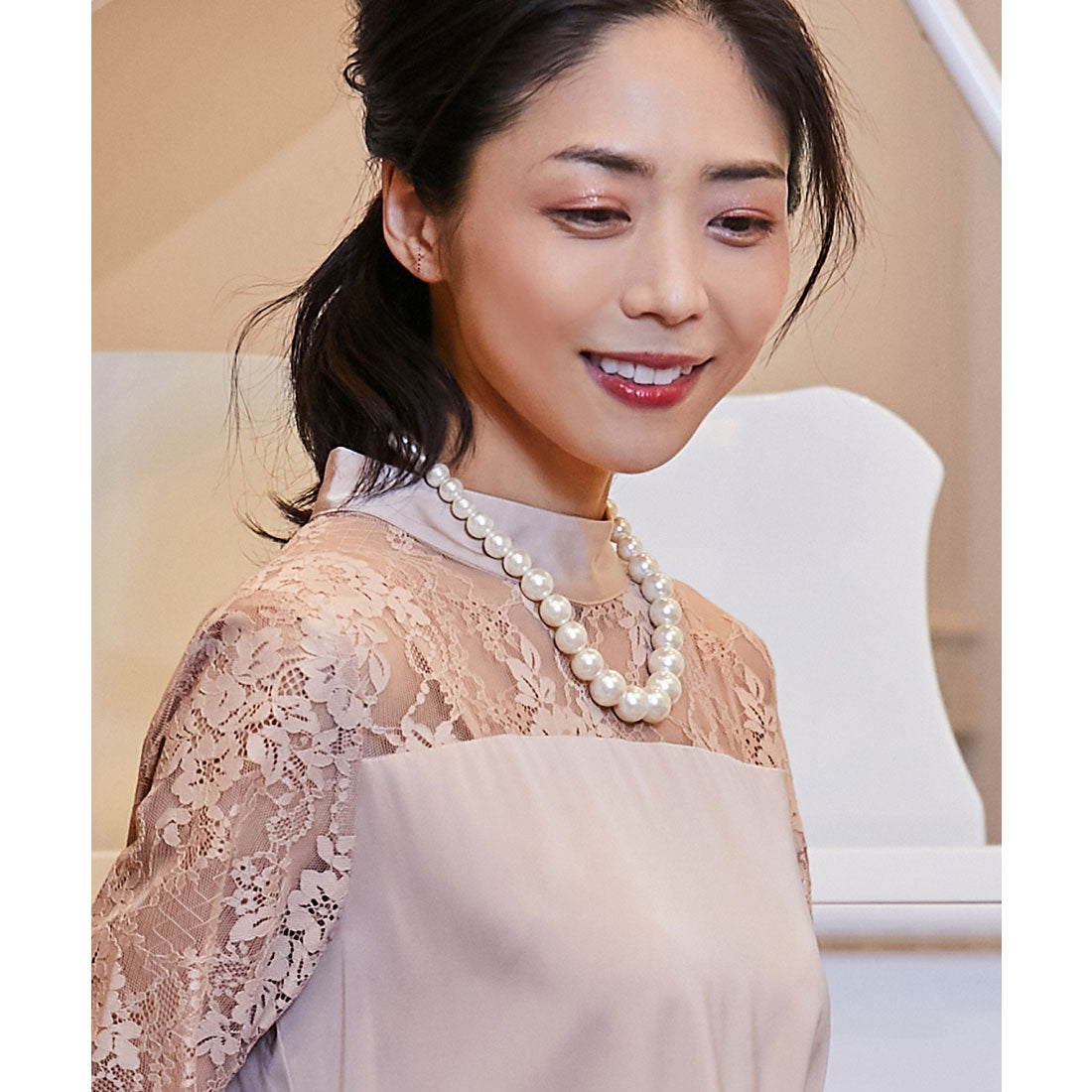 DRESS+ Faux Pearl Necklace