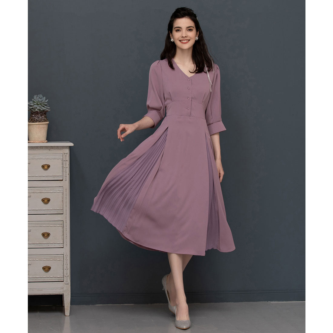 DRESS+ One-piece dress with sleeves for wedding receptions, weddings, DRESS+ One-piece dress with sleeves for wedding receptions, weddings,