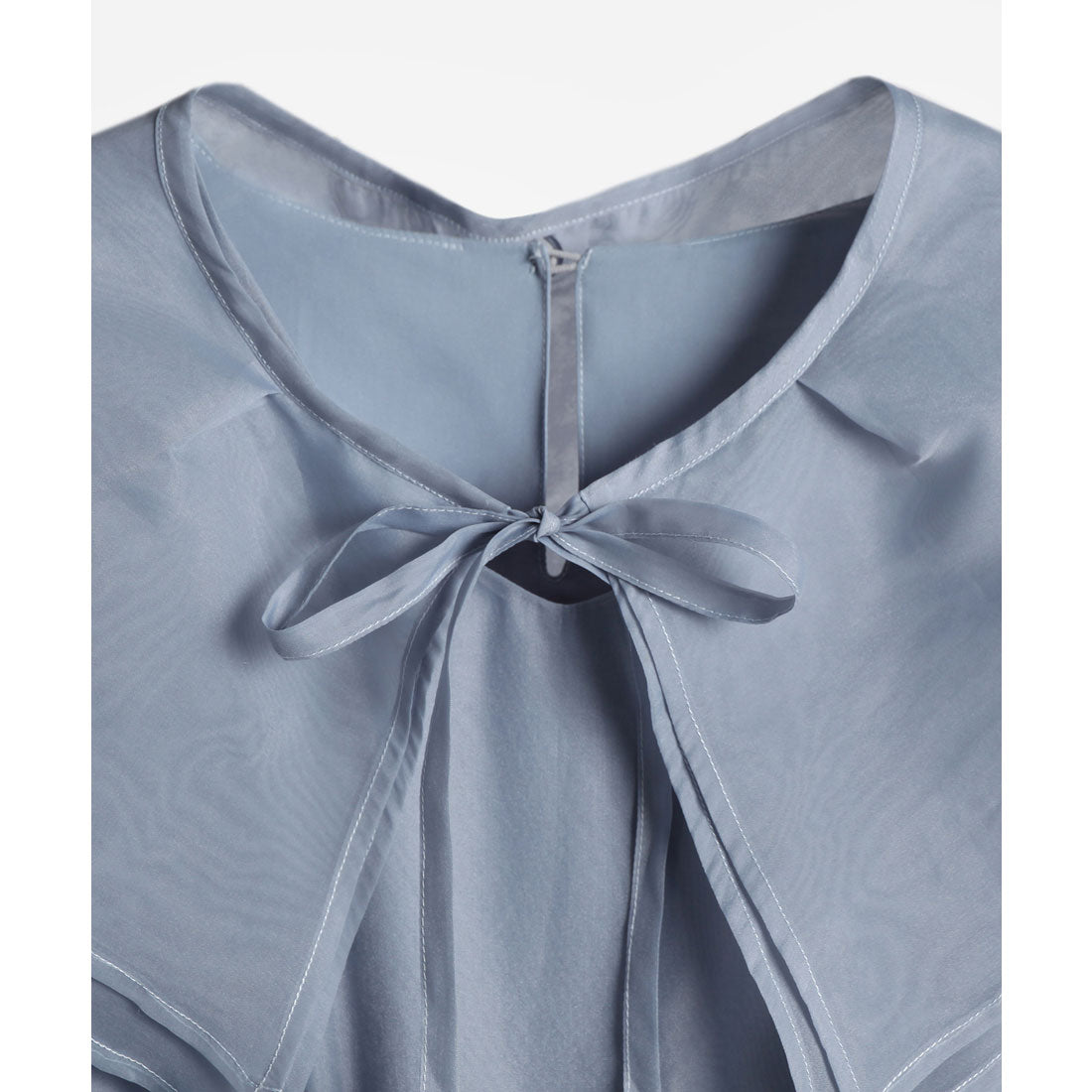 DRESS+ One-piece dress in sheer material with cape, mid-calf length