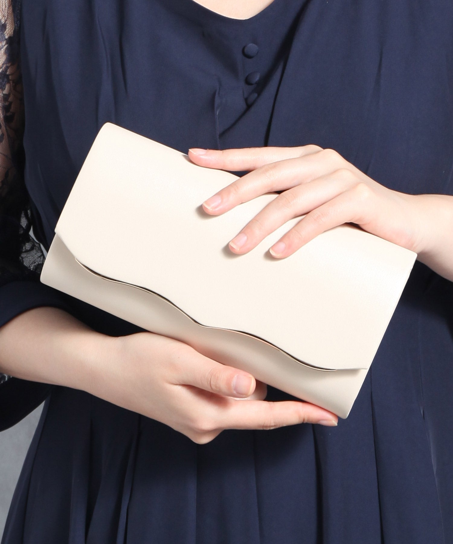 ドレスプラス DRESS+ パーティーバッグ  2WAY チェーン付き 結婚式
