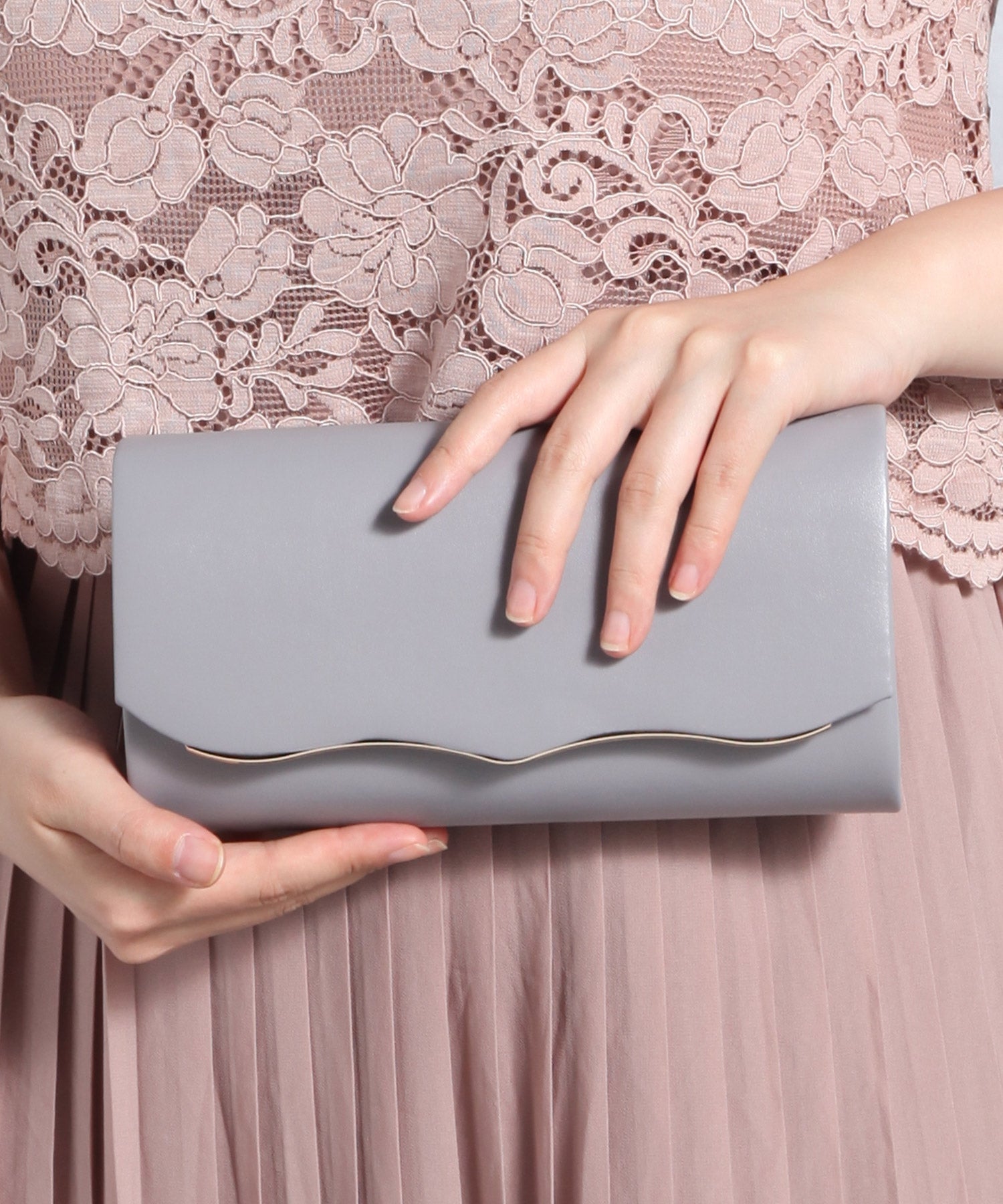 ドレスプラス DRESS+ パーティーバッグ  2WAY チェーン付き 結婚式