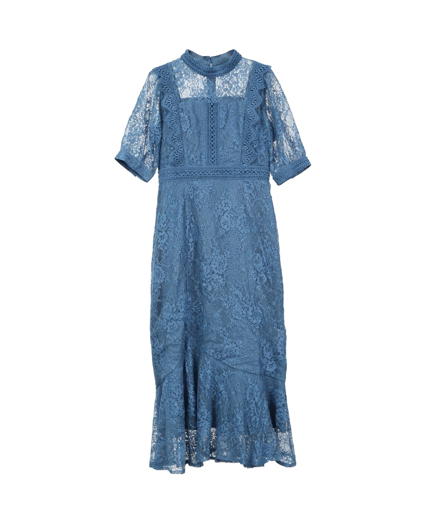 DRESS+ One-piece dress, lace, tight, wedding, 5/8 sleeve