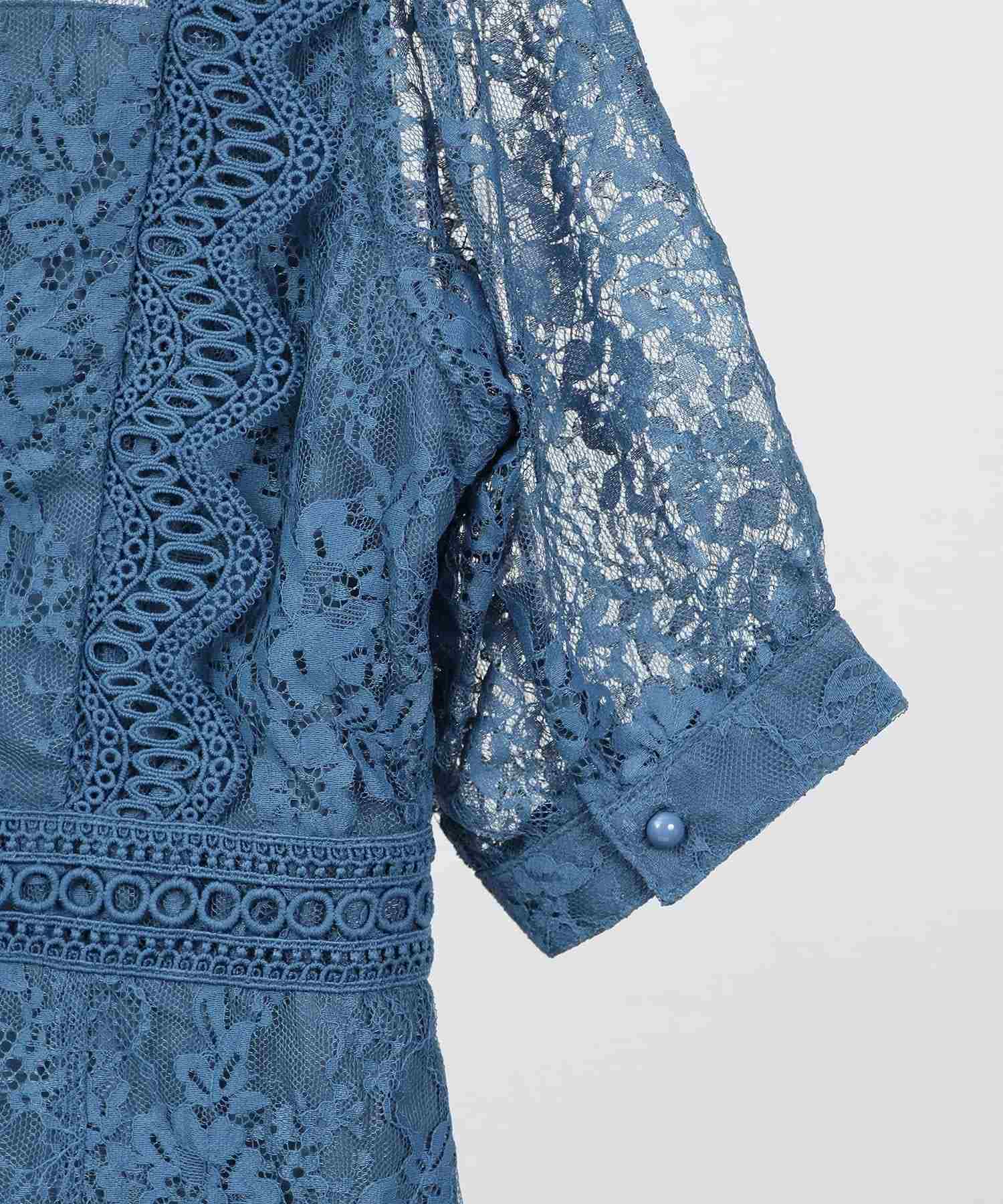 DRESS+ One-piece dress, lace, tight, wedding, 5/8 sleeve