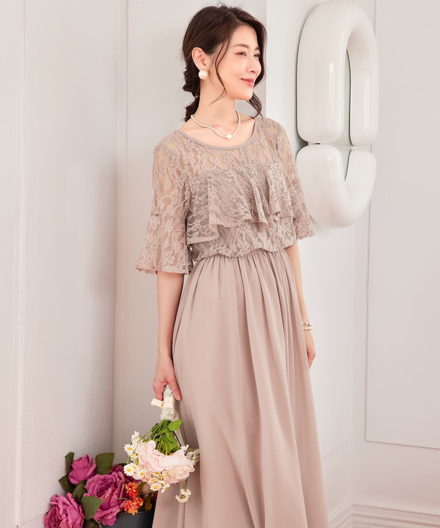ドレスプラス DRESS+ パーティードレス ワンピース 体型カバー 結婚式