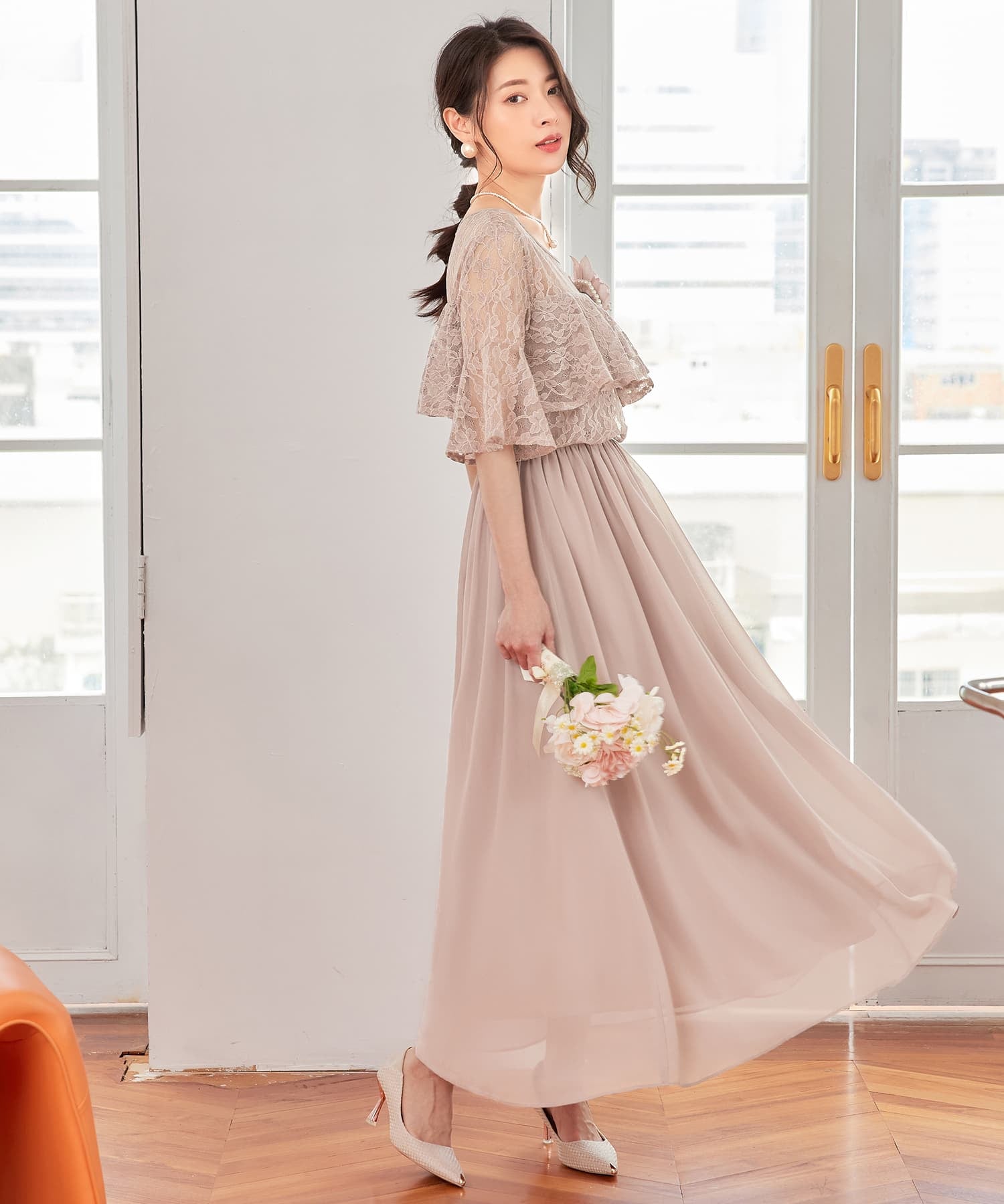 ドレスプラス DRESS+ パーティードレス ワンピース 体型カバー 結婚式