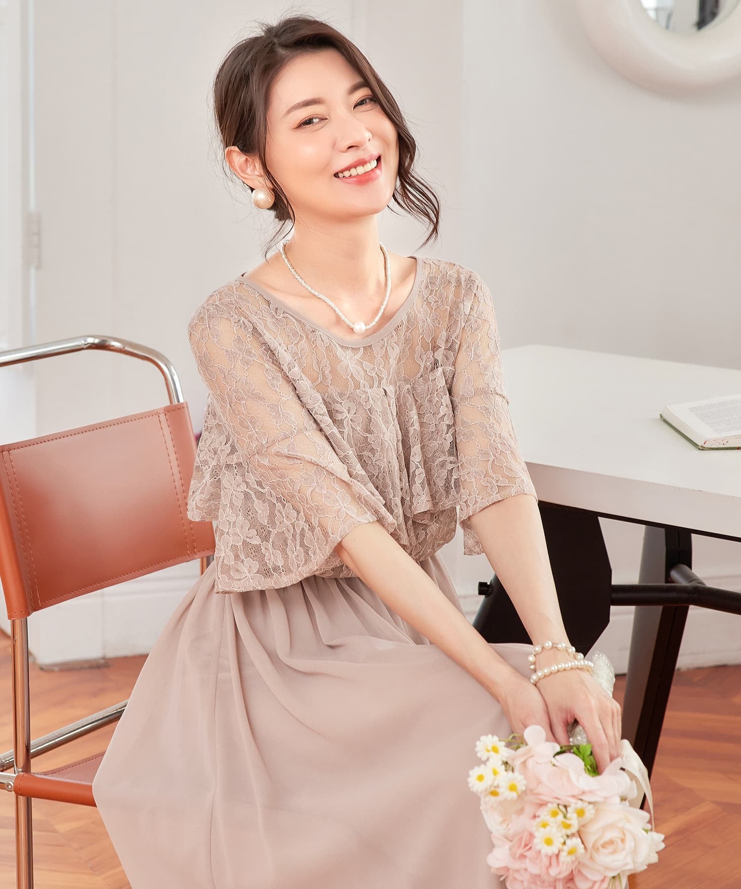 ドレスプラス DRESS+ パーティードレス ワンピース 体型カバー 結婚式