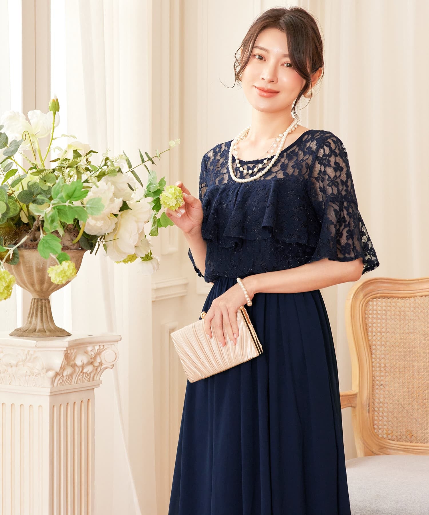 ドレスプラス DRESS+ パーティードレス ワンピース 体型カバー 結婚式