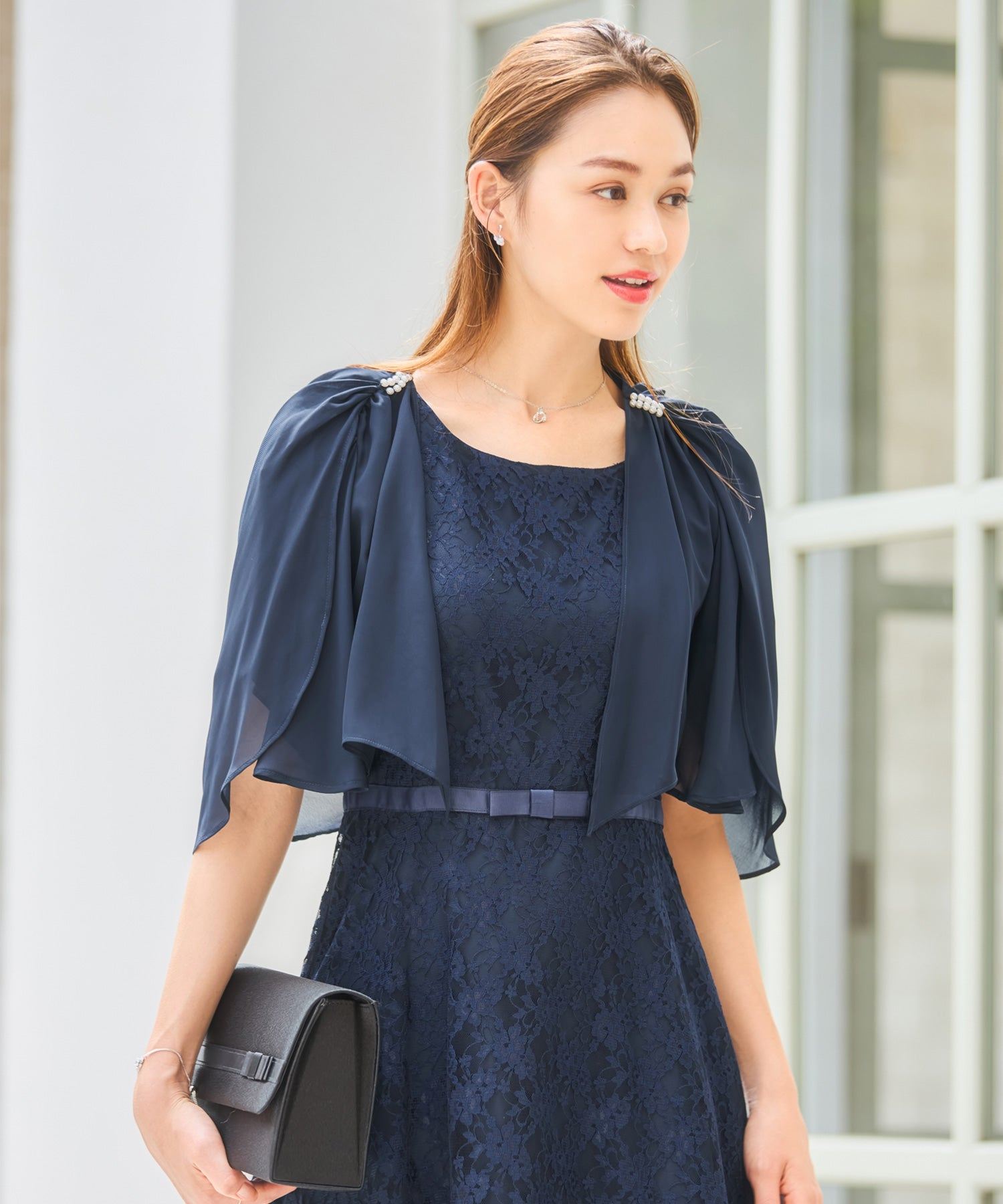 ドレスプラス DRESS+ ボレロ パーティーボレロ デイリー ショート レース