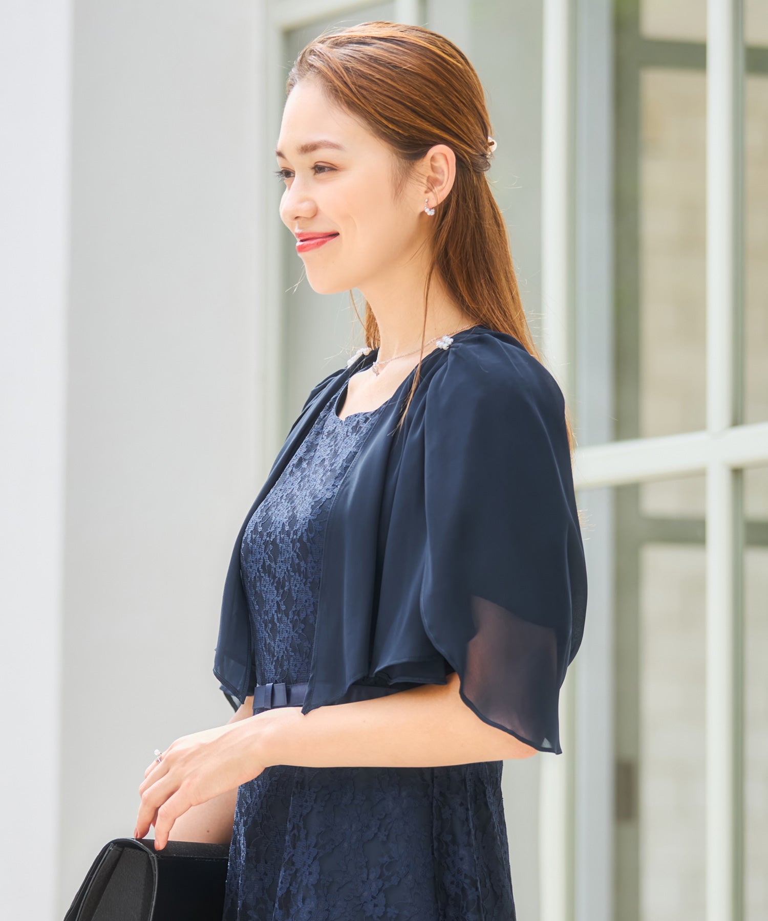 ドレスプラス DRESS+ ボレロ パーティーボレロ デイリー ショート レース