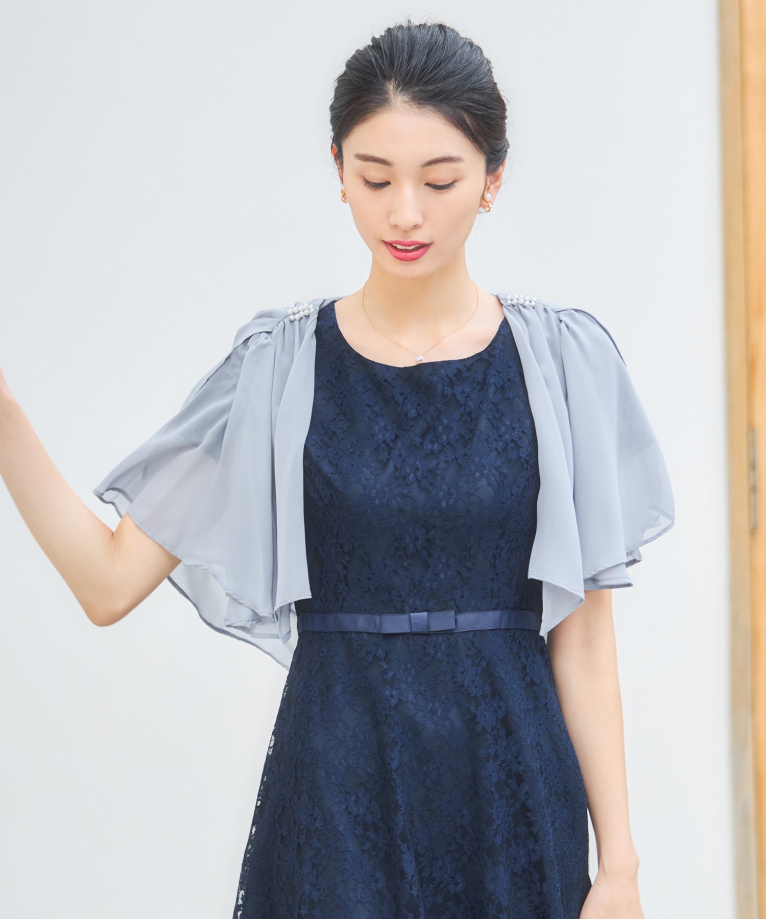 ドレスプラス DRESS+ ボレロ パーティーボレロ デイリー ショート レース