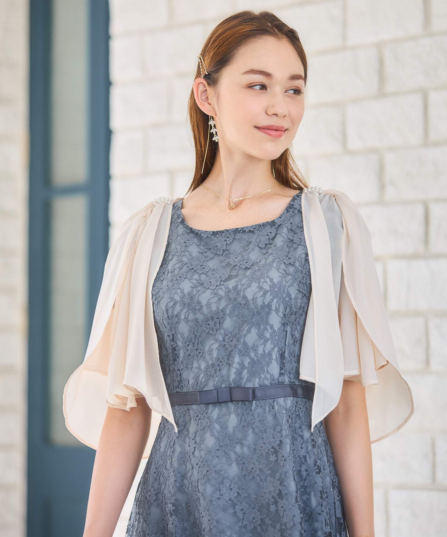 ドレスプラス DRESS+ ボレロ パーティーボレロ デイリー ショート レース