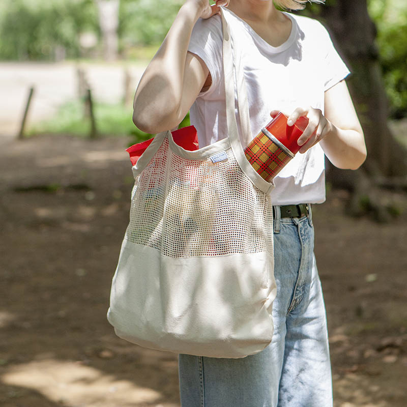 ダルトン DULTON COTTON HALF MESH BAG L （NATURAL） NATURAL