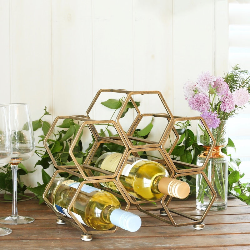 ダルトン DULTON HONEYCOMB WINE RACK ANTIQUE （GOLD） GOLD