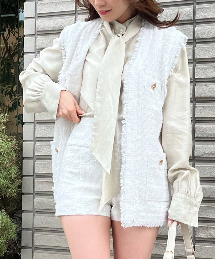 アンビエント AMBIENT サマーツイードショートパンツ （ネイビー） ネイビー