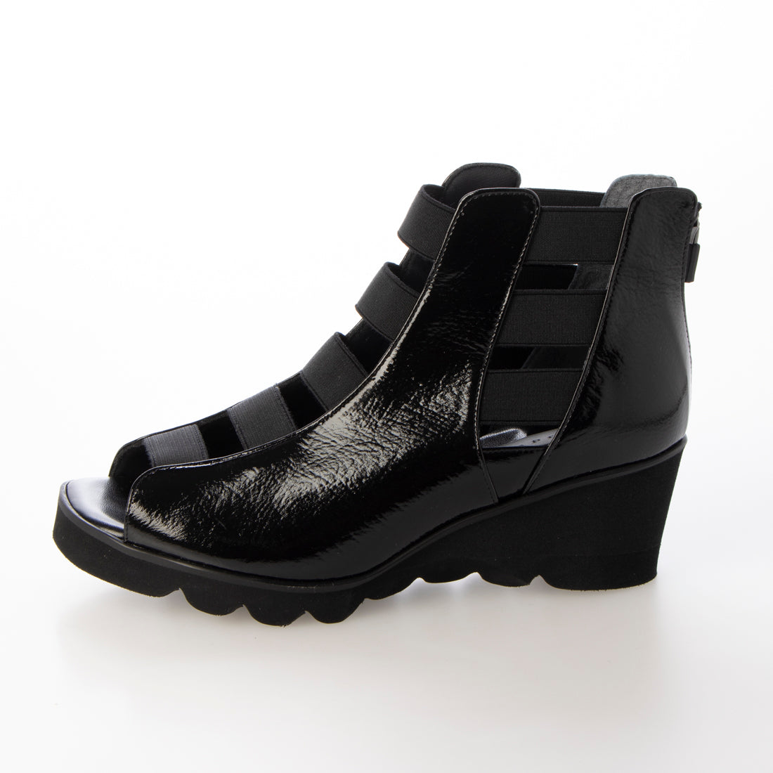 Espresso Elastic fit design, back zipper, thick sole summer shoes