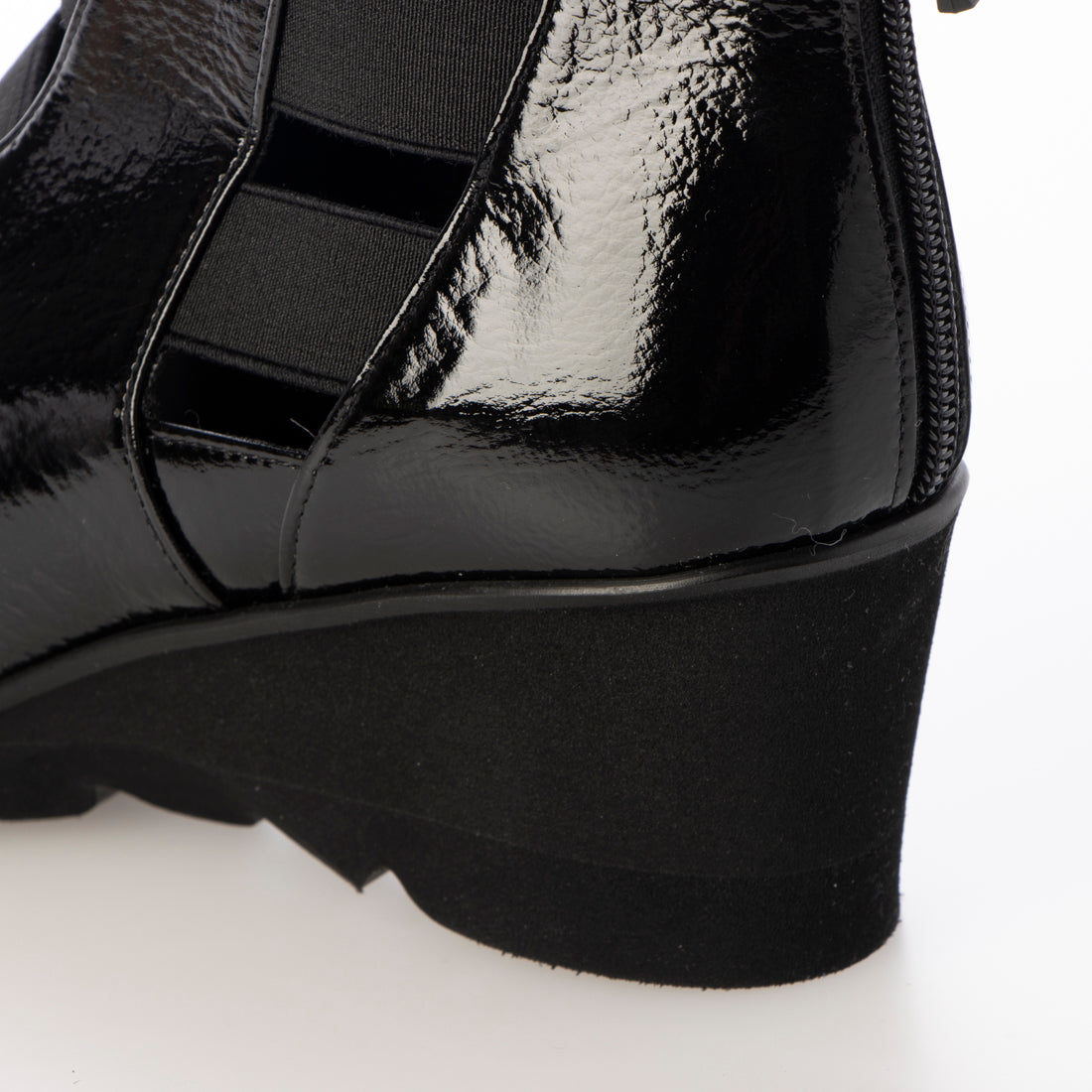 Espresso Elastic fit design, back zipper, thick sole summer shoes