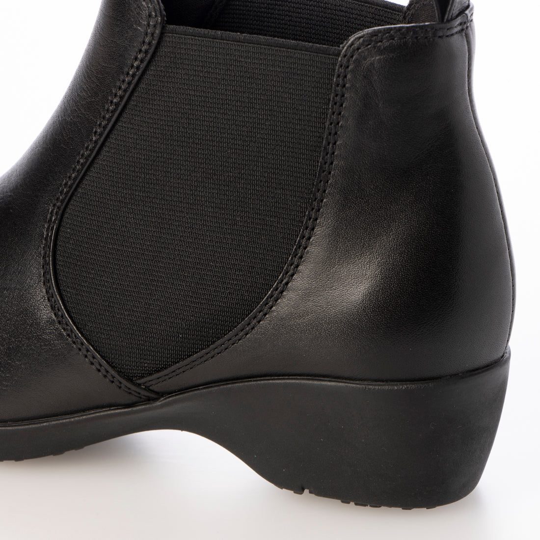 エスプレッソ Espresso 柔らかレザー 滑りにくいフラットソール サイドゴアブーツ （ブラック） ブラック