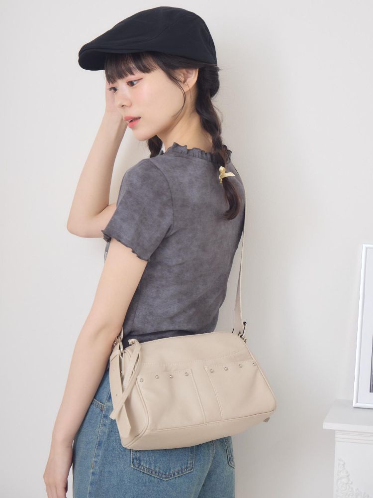 エムズエキサイト ems excite スタッズ付ショルダーBAG （BRN0） BRN0