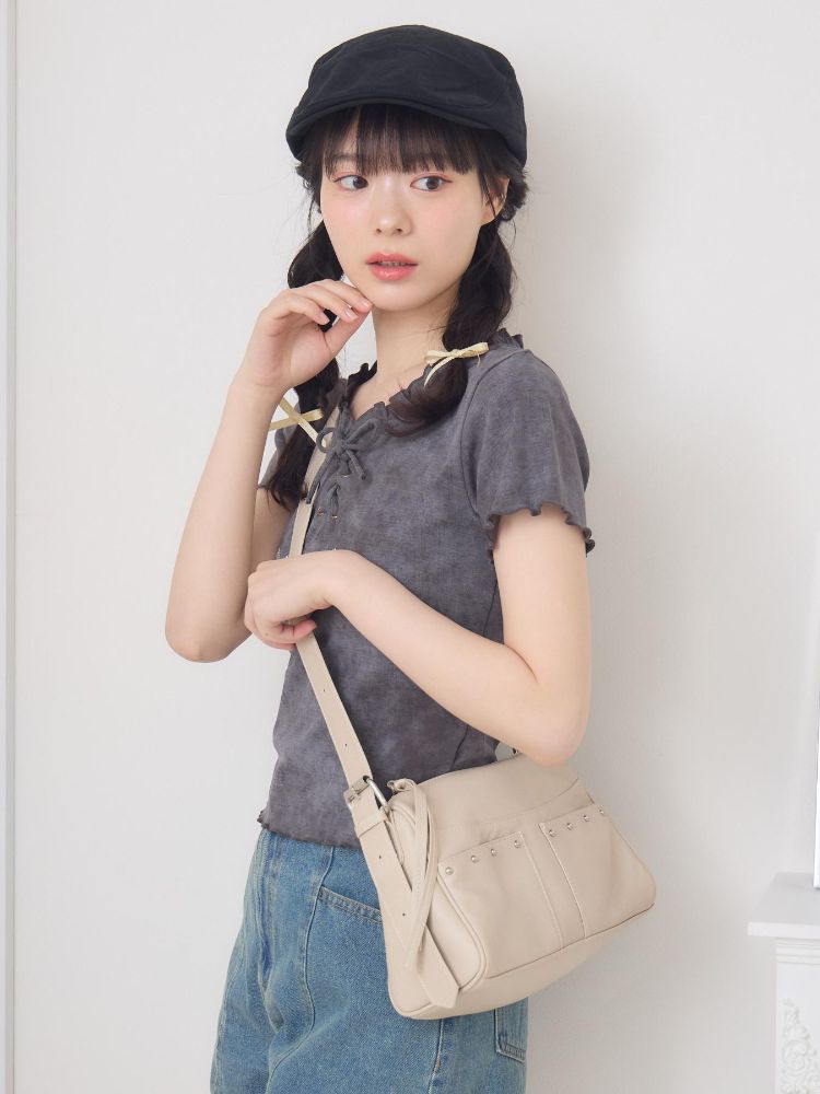 エムズエキサイト ems excite スタッズ付ショルダーBAG （BRN0） BRN0